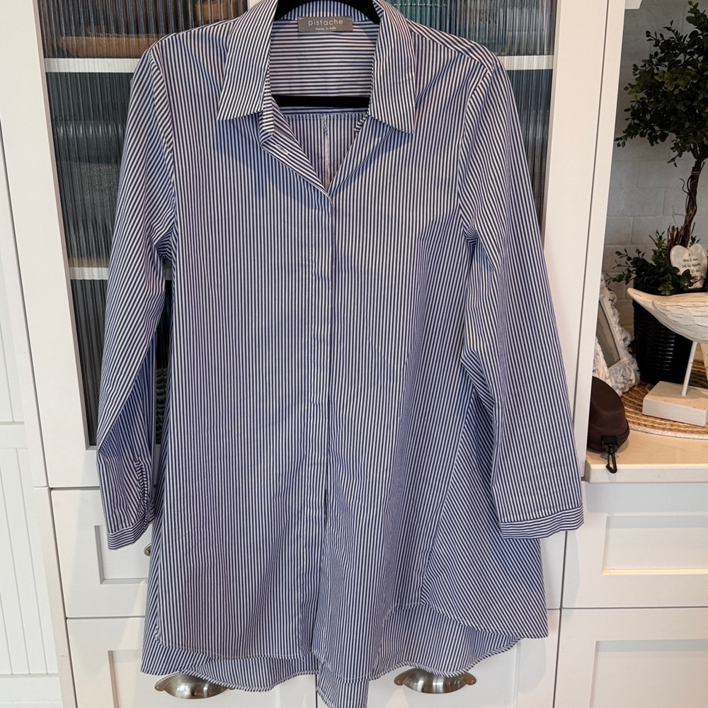 Pistache made in Italy Striped menswear shirt